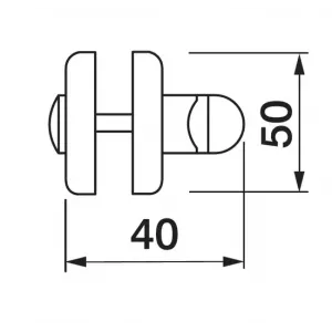 LUX-WC-R4-LU NIS/NIK, завертка сантехническая, матовый никель/никель