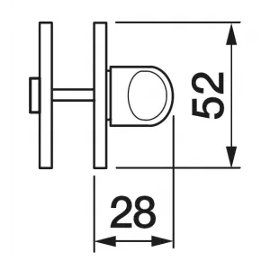 LUX-WC-S1 SSS, завертка сантехническая, цвет -матовый хром