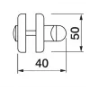 LUX-WC-R4-LU OBR, завертка сантехническая Morelli, цвет - кофе