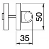 LUX-WC-S3 OBR, завертка сантехническая Morelli, цвет - кофе