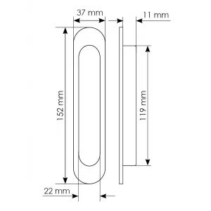 Ручка для раздвижных дверей Morelli, MHS150 W, цвет - белый