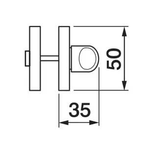 LUX-WC-S2 NIS/NIK, завертка сантехническая, матовый никель/никель