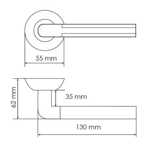 Дверная ручка Morelli, МОЗАИКА, MH-11 MAB/AB, цвет - бронза/античная бронза