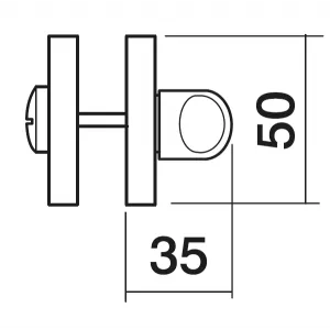 LUX-WC-R3 OTL, завертка сантехническая, цвет -золото