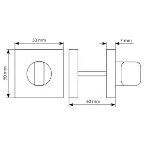 LUX-WC-SQ ANT, завертка сантехническая, антрацит