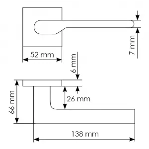 Дверная ручка Morelli, MERCURY, MH-53-S6 W, цвет - белый