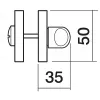 LUX-WC-R3 OBR, завертка сантехническая Morelli, цвет - кофе