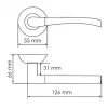 Morelli Дверная ручка ПИЗА MH-06 SN/BN, цвет - бел. никель/черн. никель