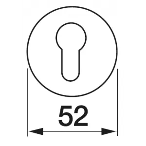 LUX-KH-R3 OBR, накладка на цилиндр, кофе