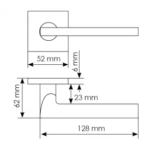 Дверная ручка Morelli, KAFFEE, MH-50-S6 SC, цвет - матовый хром