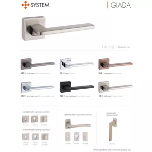 Дверная ручка SYSTEM GIADA SQ, черный