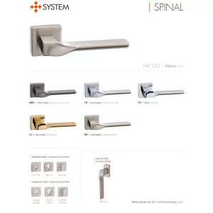 Дверная ручка SYSTEM SPINAL SQ, хром