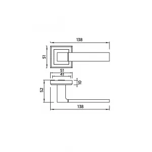 Дверная ручка STRICTO A-67-30 GRAPHITE графит