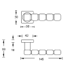 Ручки дверные на квадратной розетке SILLUR C2O2 P.GOLD, Цвет Золото