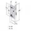 Механизм замка Bonaiti 18мм полированная латунь B-FORTY CILINDRO 18*196