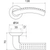 Ручка Armadillo (Армадилло) раздельная Libra LD26-1SN/CP-3 матовый никель/хром