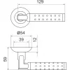 Ручка Armadillo (Армадилло) раздельная Eridan LD37-1SN/CP-3 матовый никель/хром