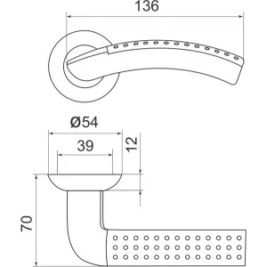 Дверная ручка Libra LD26-1AB/GP-7 бронза/золото