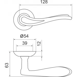 Дверная ручка Octan LD64-1SG/GP-4 мат золото/золото