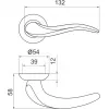 Ручка Armadillo (Армадилло) раздельная Andromeda LD143-1SN/CP-3 матовый никель/хром