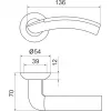 Ручка Armadillo (Армадилло) раздельная Libra LD27-1SN/CP-3 матовый никель/хром