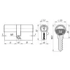 Цилиндровый Fuaro (Фуаро) механизм 100 ZA 70 mm (30+10+30) CP хром 5 кл.