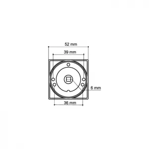 Ручка поворотная WC-BOLT BK6/SQ-21SN-3 матовый никель