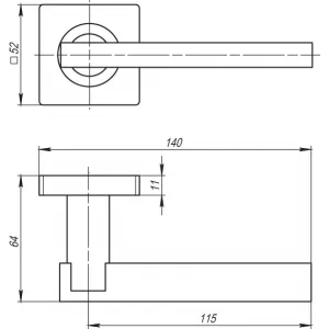 Дверная ручка ORBIS SQ004-21CP-8 хром