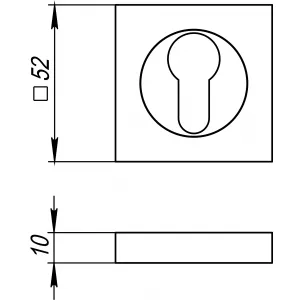 Накладка под цилиндр ET KM SN/CP-3