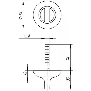 Ручка поворотная BKW6 AR-GP/SG-5 (без ответной части)