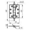 Петля Armadillo (Армадилло) универсальная Castillo CL 500-A4 102x76x3,5 FG-10 Французское золото