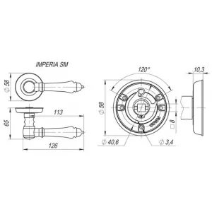 Дверная ручка IMPERIA SM RB-10 французское золото