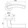 Ручка Armadillo (Армадилло) раздельная Libra LD27-1SN/CP-3 матовый никель/хром TECH (кв. 8х140)