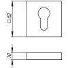 Накладка Fuaro (Фуаро) под цилиндр ET DM SN/CP-3 матовый никель/хром