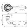 Ручка Armadillo (Армадилло) раздельная Silvia CL1 AS/СRP-109 Античное серебро/кракелюр