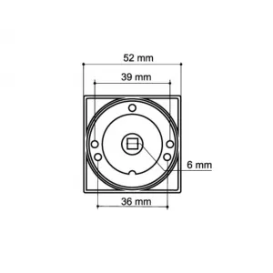 Ручка поворотная WC-BOLT BK6/SQ-21ABL-18 Темная медь