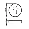 Накладка Armadillo (Армадилло) CYLINDER ET URB CP-8 Хром, 2 шт