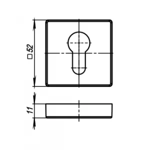 Накладка CYLINDER ET USQ  CP-8 Хром 2 шт