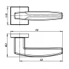 Ручка Armadillo (Армадилло) раздельная ARC USQ2 BB/SBB-17 Кор бронза/мат кор бронза