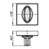 Ручка Armadillo (Армадилло) поворотная WC-BOLT BK6/USQ BB-17 Коричневая бронза