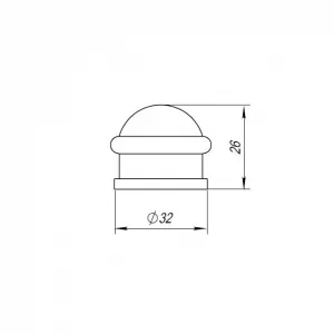 Упор дверной DS PF-26 GP-5 золото