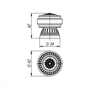 Упор дверной DH062 CL/SILVER-925 Серебро 925