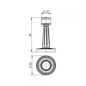 Упор дверной настенный DH033 CL/AS-9 Античное серебро