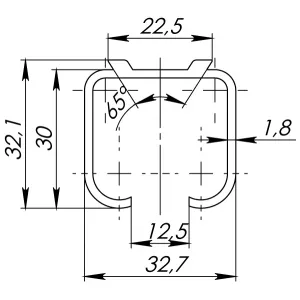 Верхняя направляющая Comfort R 60/80/1,8/3000 track (3 м)