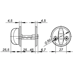 Ручки раздельные H-0661-GP (золото) подвес