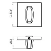 Ручка Armadillo (Армадилло) поворотная WC-BOLT BK6 USS CP-8 Хром