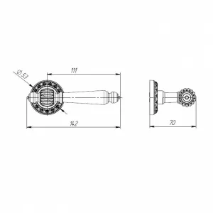 Дверная ручка MADRID MT OB-13 античная бронза