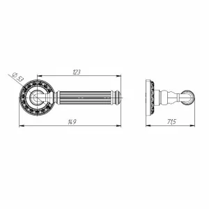 Дверная ручка BELLAGIO MT OB-13 античная бронза