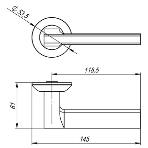 Дверная ручка BLADE TL WH-19 белый