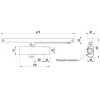 Доводчик Armadillo (Армадилло) дверной со скользящей тягой DCS-65 (алюминий)